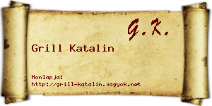 Grill Katalin névjegykártya