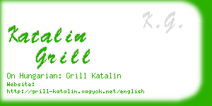 katalin grill business card